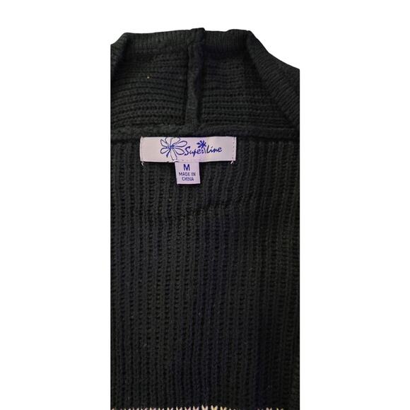 Super Line Aztec print cardigan size m navy blue - Picture 4 of 4